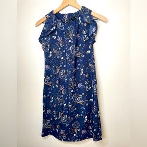 Ann Taylor Navy Floral Mini Dress